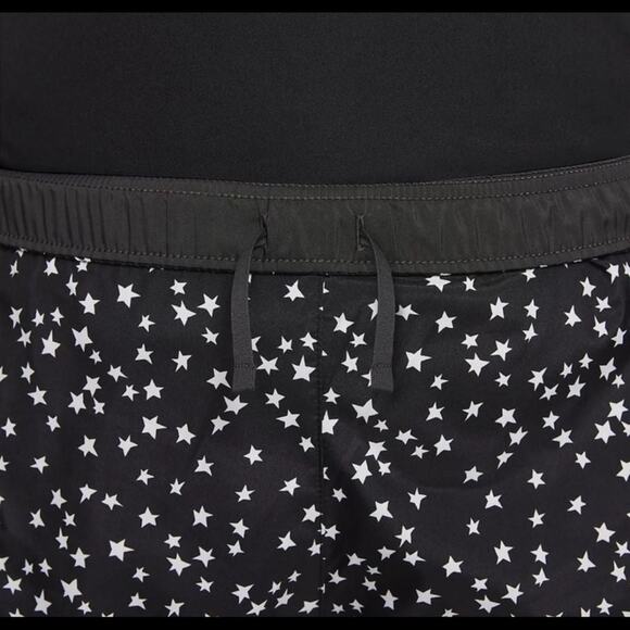 Nike Tempo Shorts Plus Size Dri-Fit Black/White Stars Running Workout Women 1X - Picture 5 of 8